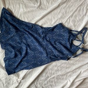 Blue halter dress